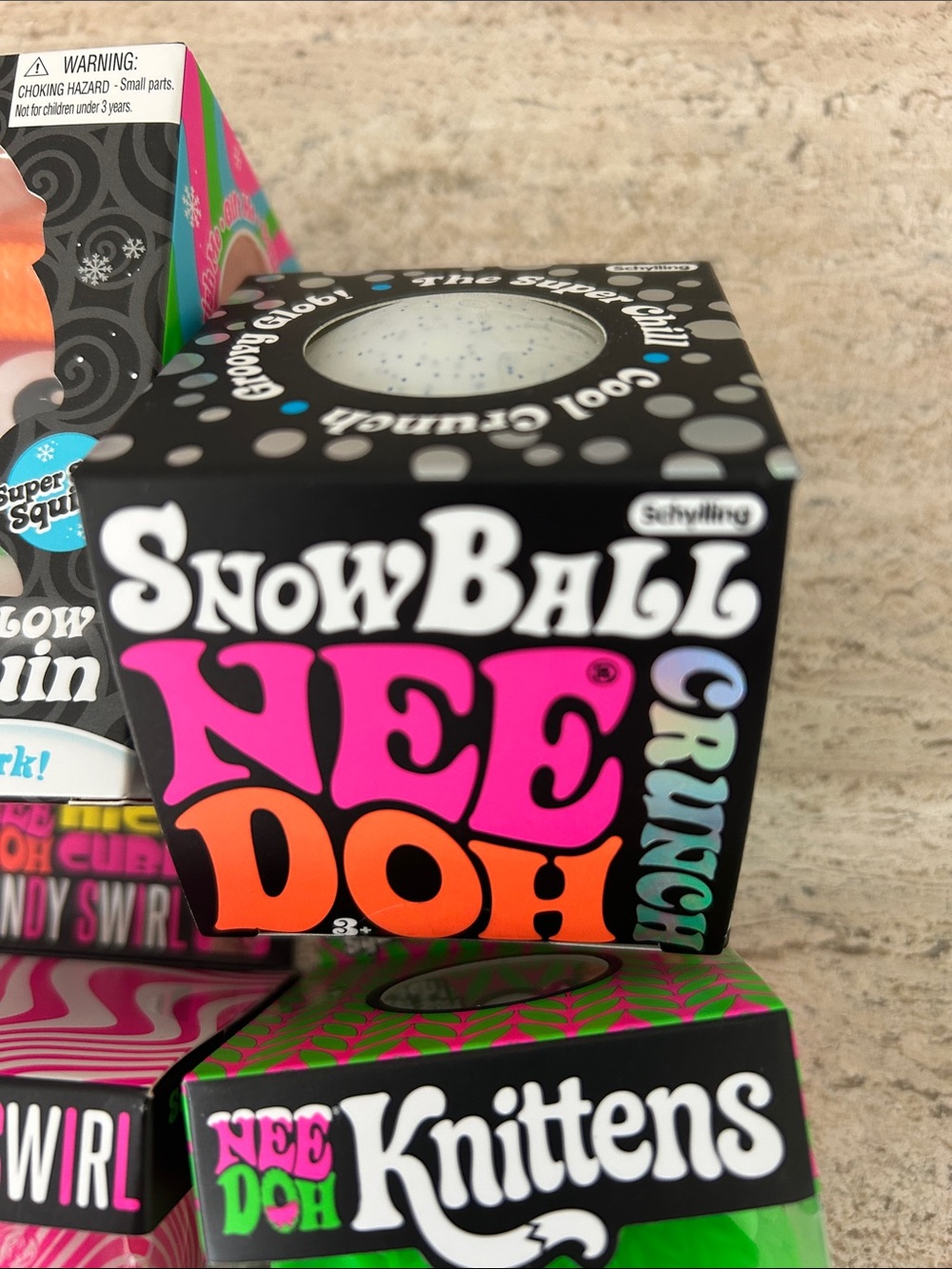Christmas Needoh Knittens Snowball Penguin Candy Swirl Holiday Bundle - Picture 5 of 8